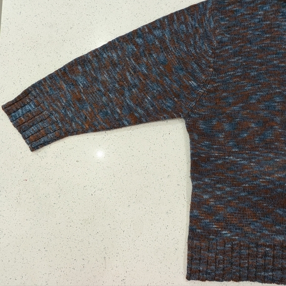 Woolrich Women's Knit Pullover Hooded Sweater Indigo One Button Shawl Neck 2X - Picture 6 of 10